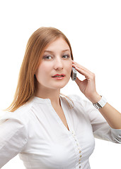 Image showing business woman using mobile phone
