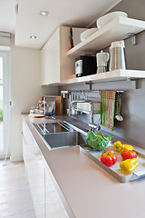 Image showing Interior of modern house kitchen