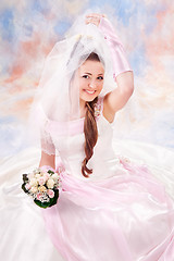 Image showing Beautiful woman dressed as a bride