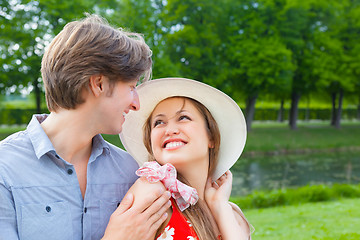 Image showing Two young lovers