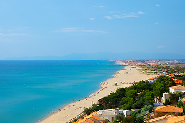 Image showing Mediterranean sea coast. Nice France.