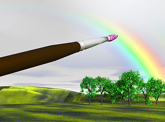 Image showing Rainbow Painting