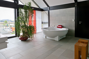 Image showing beautiful interior of a modern bathroom