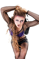Image showing Sexy rocker girl  wiht cool makeup