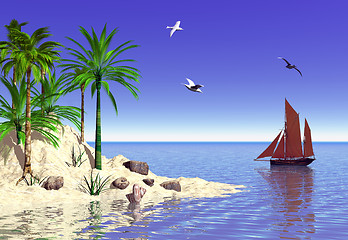 Image showing Tropical island