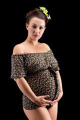 Image showing Beautiful adult pregnant woman