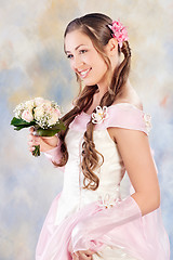 Image showing Beautiful woman dressed as a bride