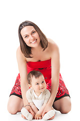 Image showing picture of happy mother with baby