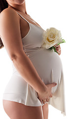 Image showing Beautiful adult pregnant woman