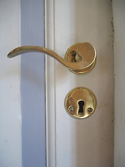 Image showing Brass door handle