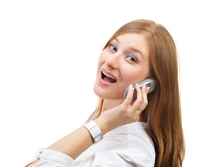 Image showing business woman using mobile phone