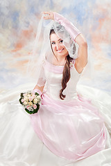 Image showing Beautiful woman dressed as a bride