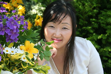 Image showing Woman in white