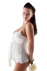 Image showing Beautiful adult pregnant woman