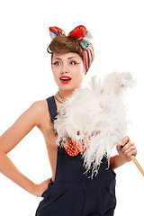 Image showing pin up girl, bonde  housewife