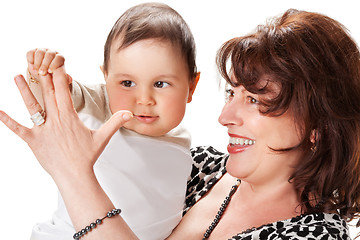 Image showing grandmother with baby