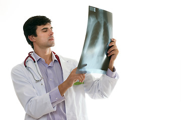 Image showing Doctor with Chest X-ray