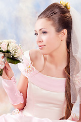 Image showing Beautiful woman dressed as a bride