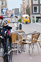 Image showing The street scene in Amsterdam