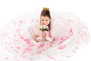 Image showing Beautiful woman dressed as a bride