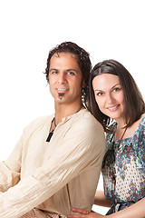 Image showing Attractive young couple. Studio portrait