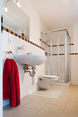 Image showing beautiful interior of a modern bathroom