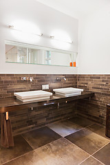 Image showing beautiful interior of a modern bathroom