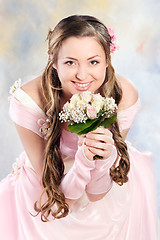 Image showing Beautiful woman dressed as a bride