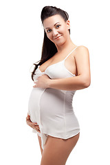 Image showing Beautiful adult pregnant woman