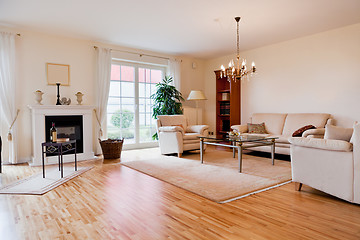 Image showing Modern house, living-room