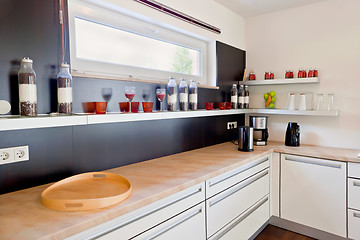 Image showing Interior of modern house kitchen