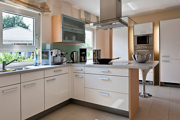 Image showing Interior of modern house kitchen