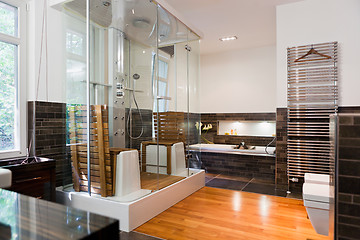 Image showing beautiful interior of a modern bathroom