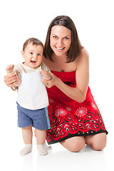 Image showing picture of happy mother with baby