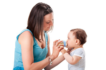 Image showing picture of happy mother with baby
