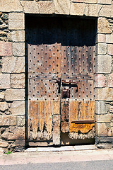 Image showing close-up image of ancient doors