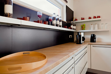 Image showing Interior of modern house kitchen