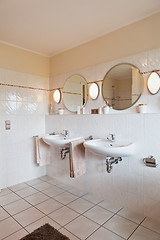 Image showing beautiful interior of a modern bathroom