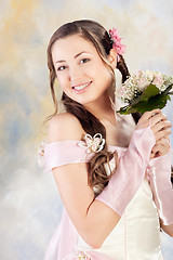 Image showing Beautiful woman dressed as a bride