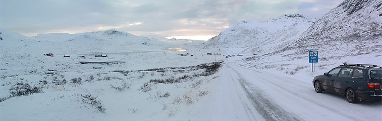 Image showing Winter by Bygdin Jotunheimen Norway