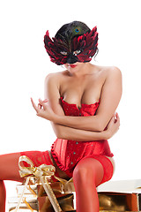 Image showing Sexy naked woman in mask