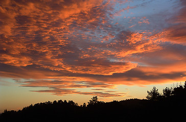 Image showing Richly coloured clouds