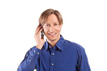 Image showing businessman talking on mobile phone