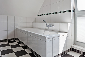 Image showing beautiful interior of a modern bathroom