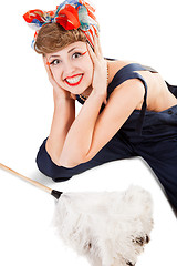 Image showing pin up girl, bonde  housewife