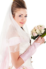 Image showing Beautiful woman dressed as a bride