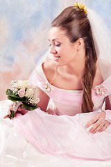 Image showing Beautiful woman dressed as a bride