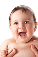 Image showing bright portrait of adorable baby