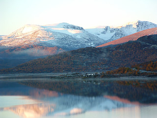 Image showing Mountain landscape in Jotunheimen Norway