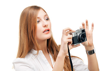 Image showing Beautiful Girl with the camera